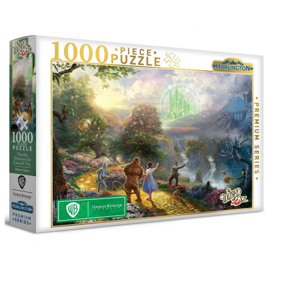 PREORDER Harlington Thomas Kinkade Puzzles - WB - Dorothy Discovers the Emerald City 1000pc