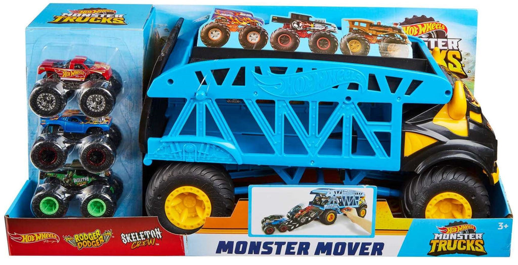 PREORDER Hot Wheels - Monster Trucks - Monster Mover + 3 Bundle (Ec)