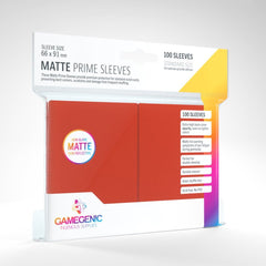 Gamegenic Matte Prime 100ct Red Sleeves