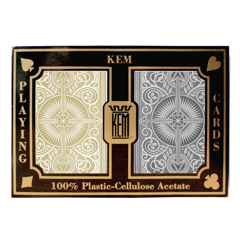 Kem Arrow Black/Gold Wide Standard Playing Cards