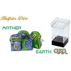 Halfsies Dice Mother Earth with Upgraded Dice Case