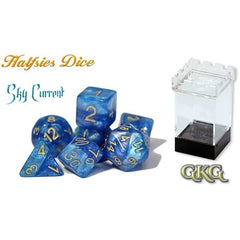 Halfsies Dice Sky Current with Upgraded Dice Case