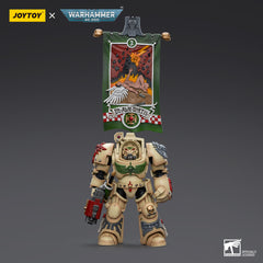 Warhammer Collectibles: 1/18 Scale Dark Angels Deathwing Ancient with Company Banner