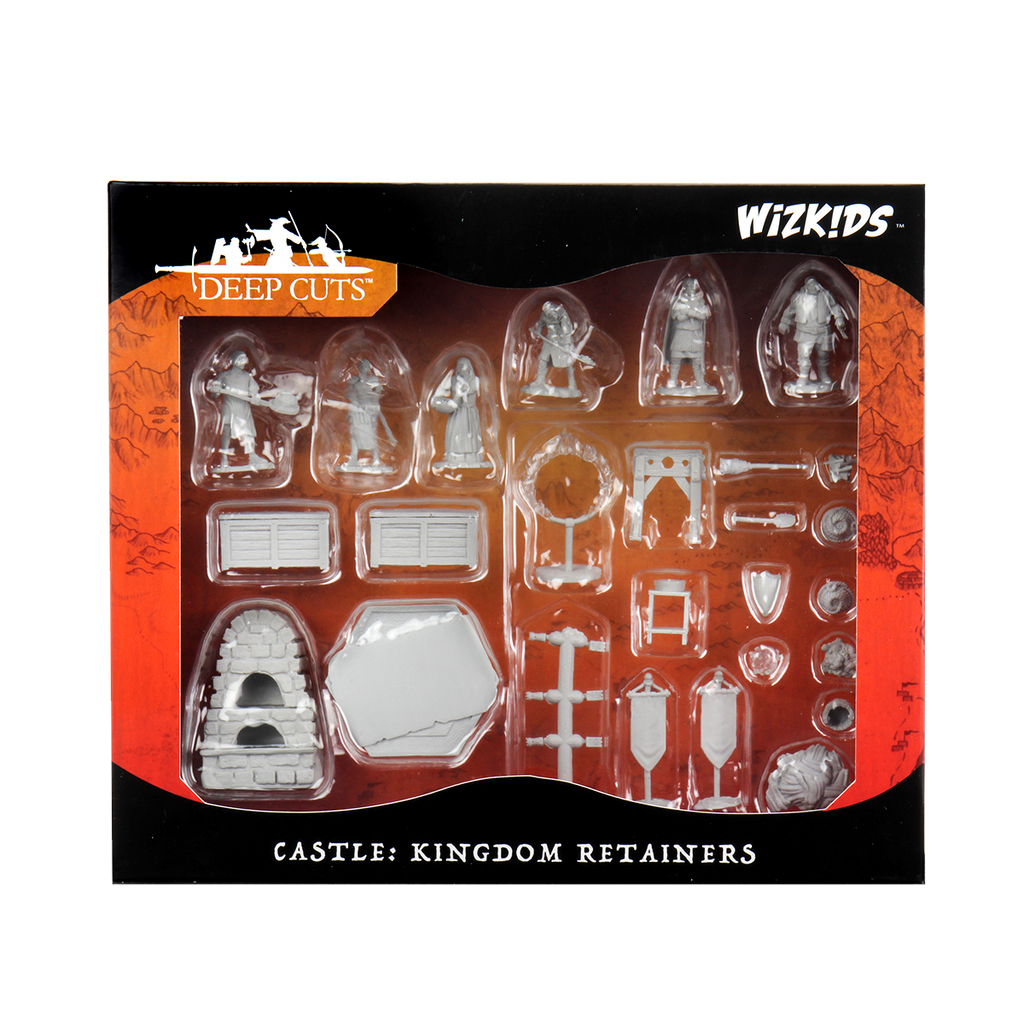 LC WizKids Deep Cuts Unpainted Miniatures Castle Kingdom Retainers