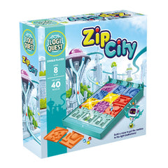 Logiquest Zip City Logic Puzzle Board Game