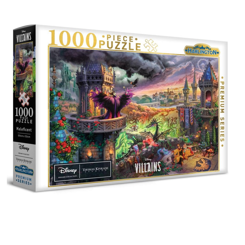 PREORDER Harlington Thomas Kinkade Puzzles - Disney - Maleficent 1000pc