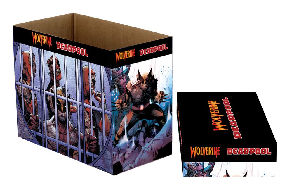 PREORDER Marvel Short Comic Book Storage Box: Wolverine and Deadpool