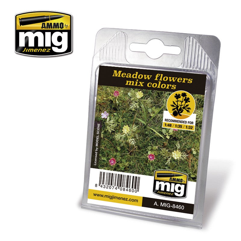 Ammo by MIG Dioramas - Laser Cut Plants - Meadow Flowers Mix Colors
