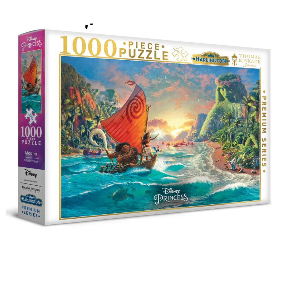 PREORDER Harlington Thomas Kinkade Puzzles - Disney - Moana 1000pc