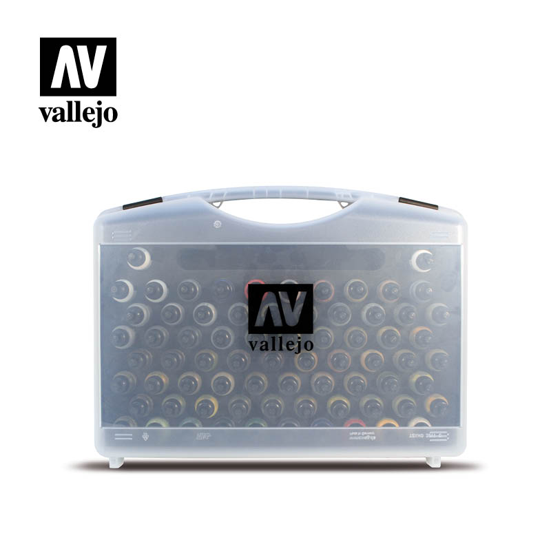 LC Vallejo Model Air 72 Basic colours set + Brushes Plastic Case