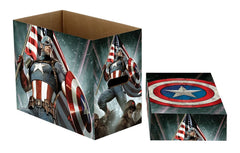 PREORDER Marvel Short Comic Book Storage Box - Captain America Stars