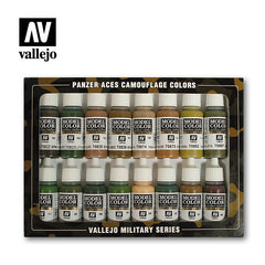 Vallejo AV70179 Panzer Aces Panzer Aces Camouflage 16 Colour Acrylic Paint Set