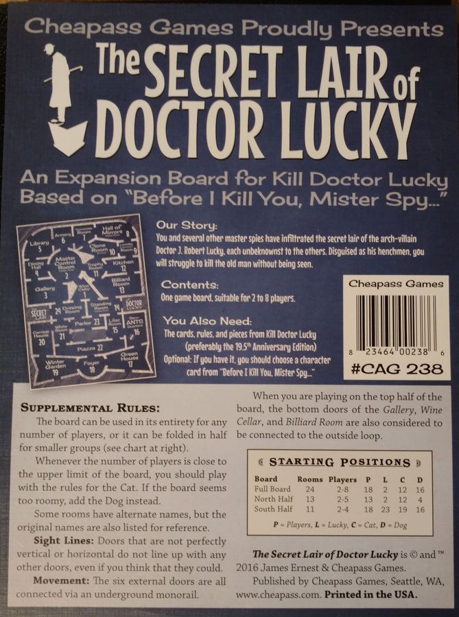 The Secret Lair of Doctor Lucky Board Game