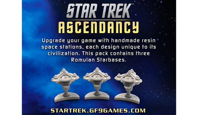 Star Trek Ascendancy Accessory Star Bases (3) Romulan Board Game