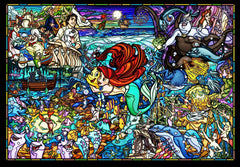 Tenyo Puzzle Disney the Little Mermaid Story Stained Glass Puzzle 500 pieces