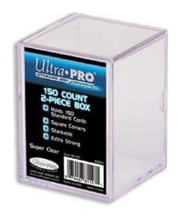 Ultra Pro 150 Count 2-Piece Clear Storage Box x2