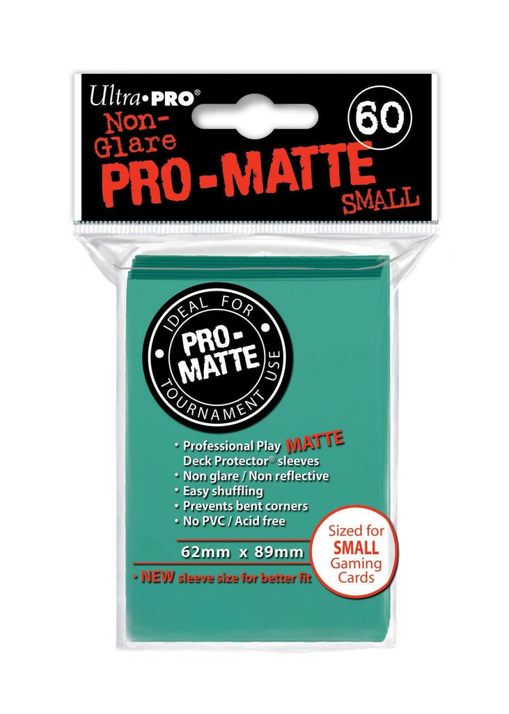 Ultra Pro Deck Protector Sleeves x60 - Pro Matte Non-Glare - Small - Aqua