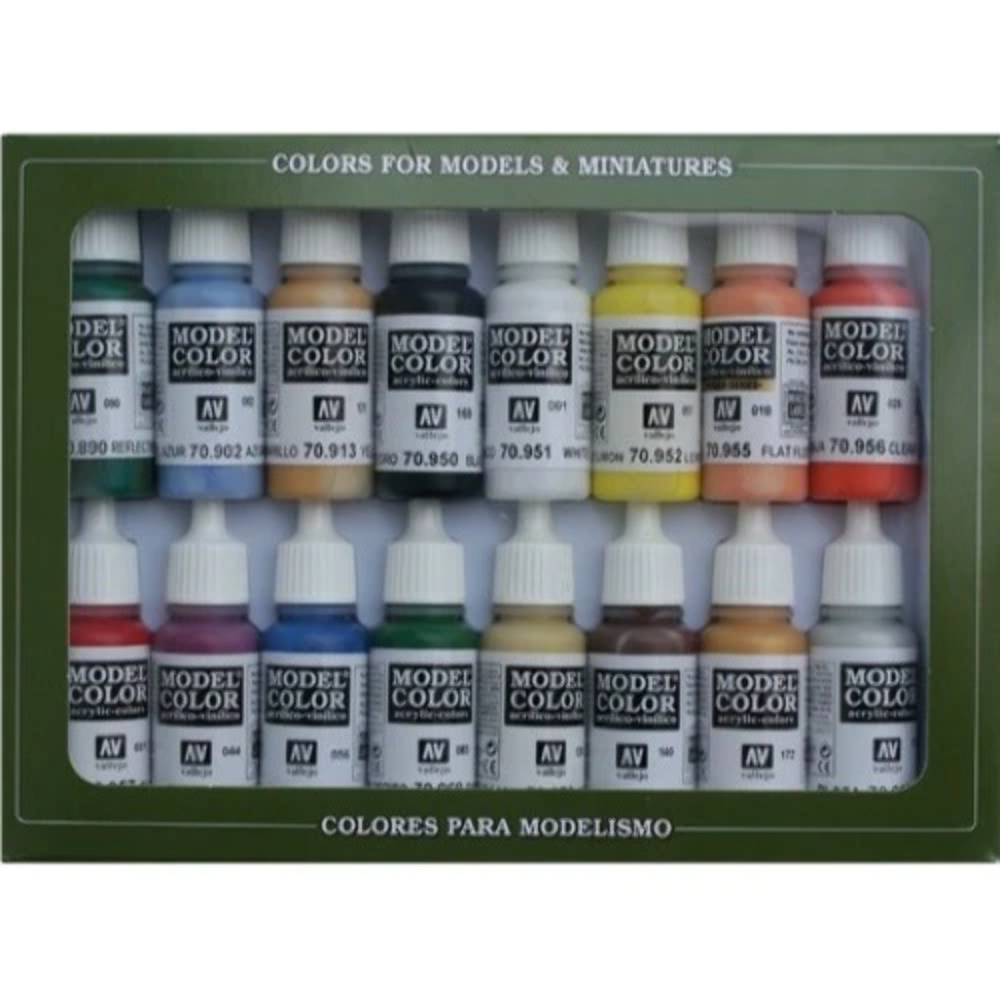 Vallejo AV70140 Model Colour Basic Colors USA 16 Colour Acrylic Paint Set