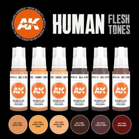 AK Interactive 3Gen Sets - Human Flesh Tones