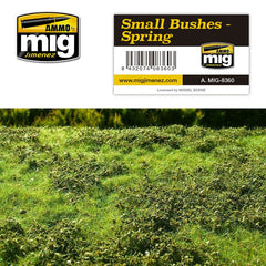 Ammo by MIG Dioramas - Grass Mats - Small Bushes - Spring