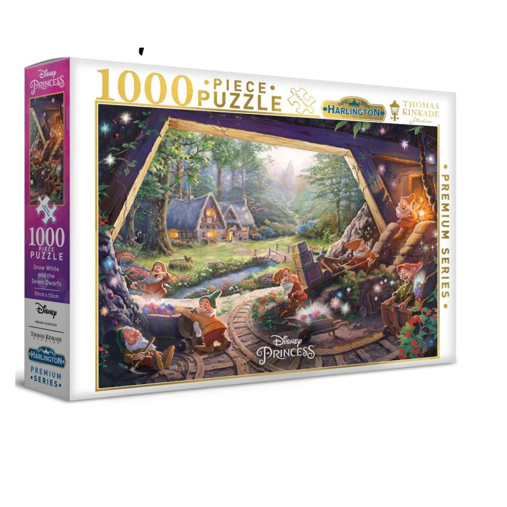 PREORDER Harlington Thomas Kinkade Puzzles - Disney - Snow White and the Seven Dwarfs 1000pc