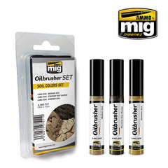 Ammo by MIG Oilbrushers Soil Colors Set