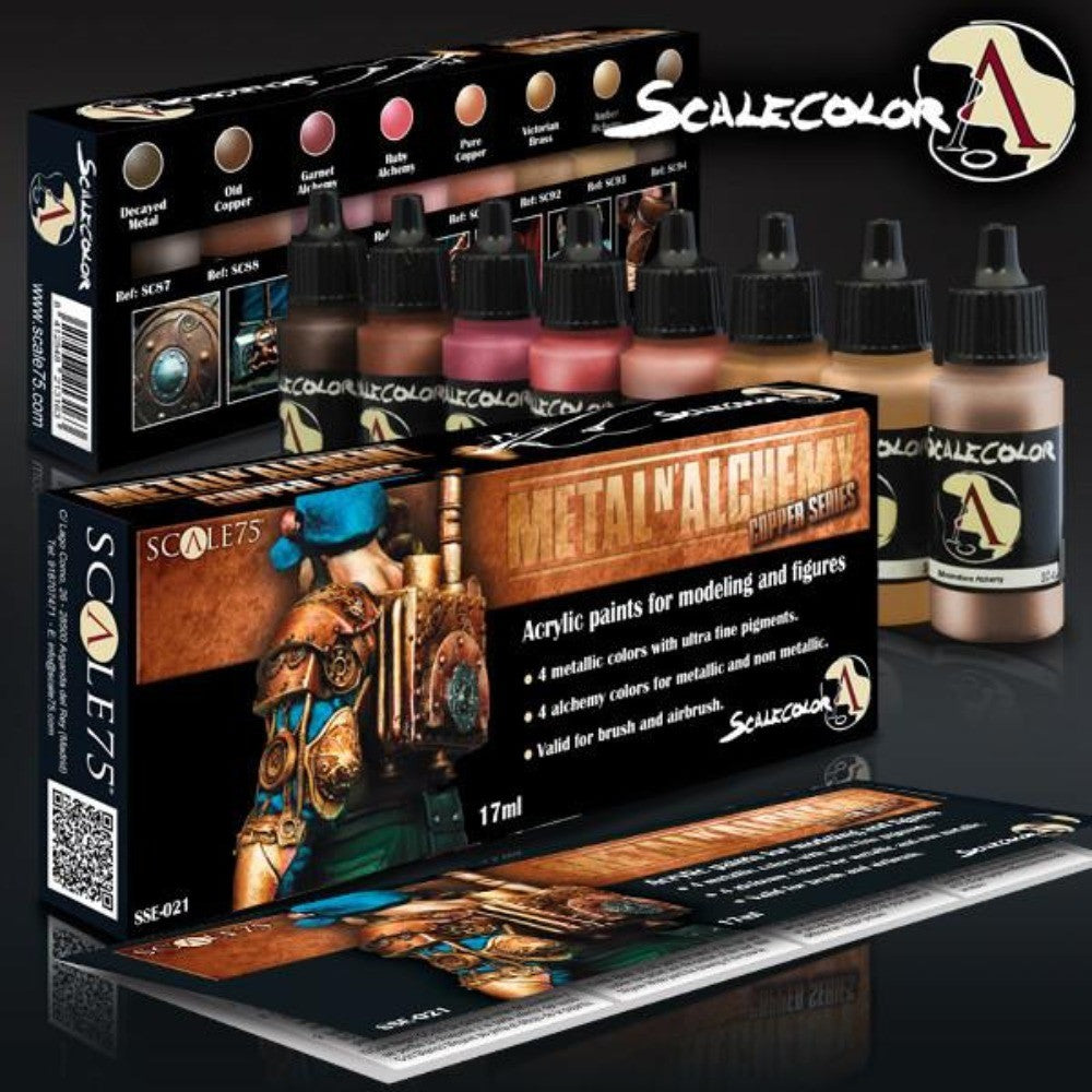 Scale 75 Scalecolor Metal n Alchemy Copper Series Paint Set