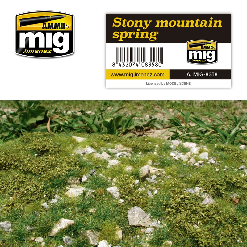 Ammo by MIG Dioramas - Grass Mats - Stony Mountain - Spring