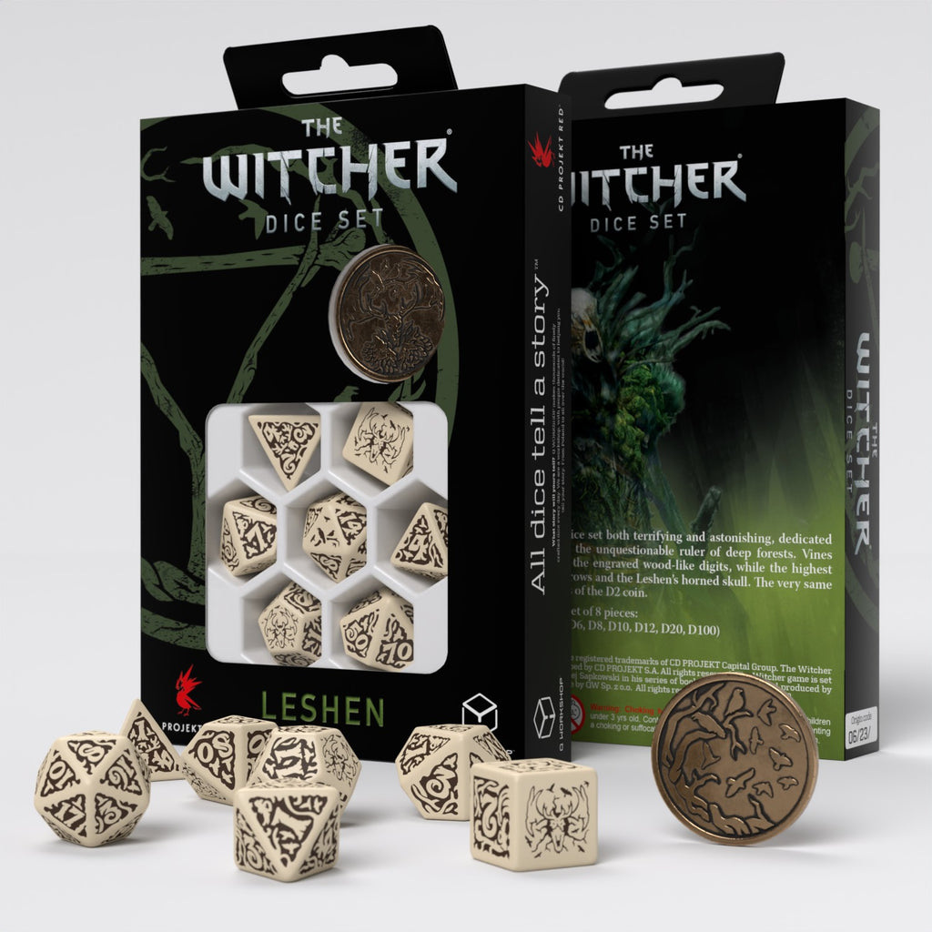 Q Workshop - The Witcher Dice Set Leshen - The Master of Crows Dice Set 7 With Coin