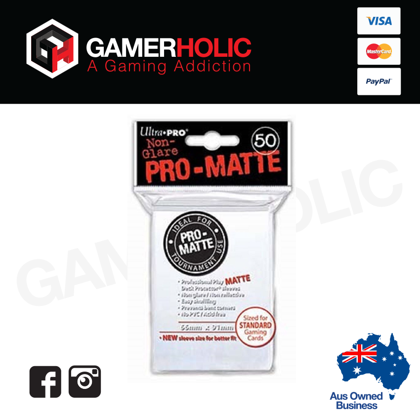 Ultra Pro 50ct Pro-Matte Standard Deck Protectors - White