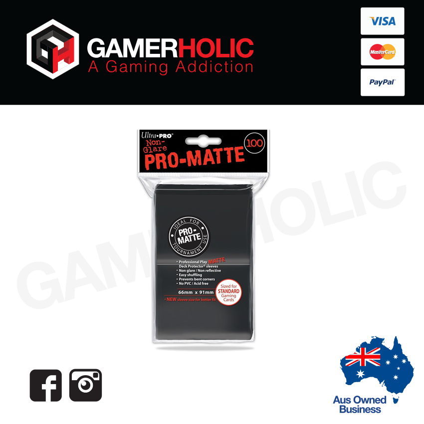 100 Ultra PRO Black Pro-Matte Card Sleeves Standard Size, Perfect For MTG & Collectibles Ultra Pro Matte Card Sleeves 100 Ultra PRO Black Pro-Matte Card Sleeves Standard Size, Perfect For MTG & Collectibles Ultra Pro Matte Card Sleeves