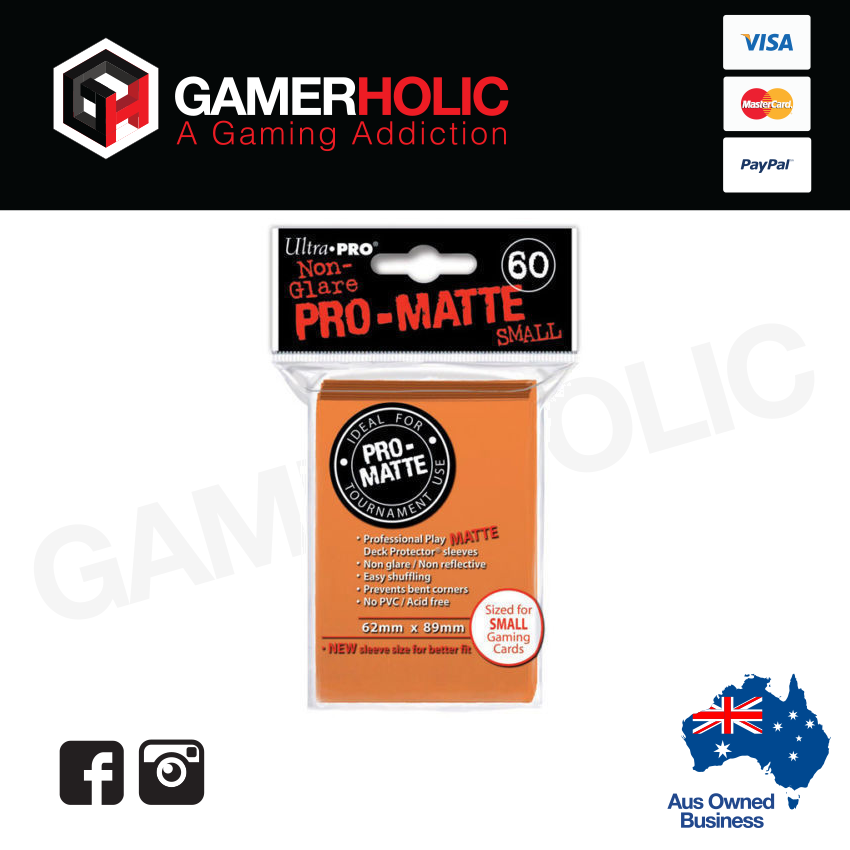 Ultra Pro 60ct Pro-Matte Small Deck Protectors - Orange