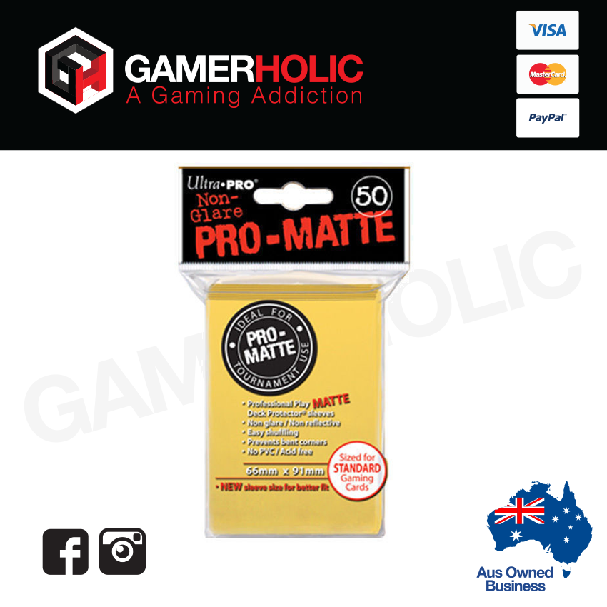 Ultra Pro 50ct Pro-Matte Standard Deck Protectors - Yellow