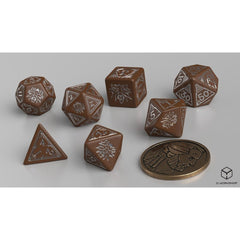 Q Workshop The Witcher Dice Set Geralt - The Roachs Companion Dice Set 7 with coin