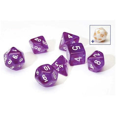 Sirius Dice - Translucent Purple Resin Dice Set 7