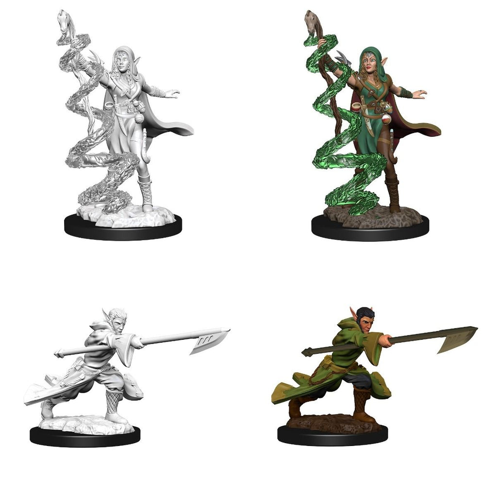 LC Magic the Gathering Unpainted Miniatures Joraga Warcaller & Joraga Treespeaker (Elves)