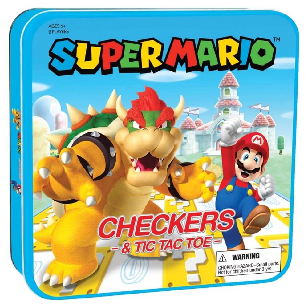 Super Mario Checkers and Tic Tac Toe (Bowser) Board Game