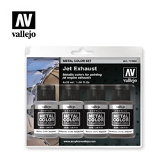 Vallejo AV77602 Metal Colour Jet Exhaust 4 Colour Acrylic Paint Set