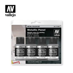 Vallejo AV77601 Metal Colour Metallic Panel 4 Colour Acrylic Paint Set