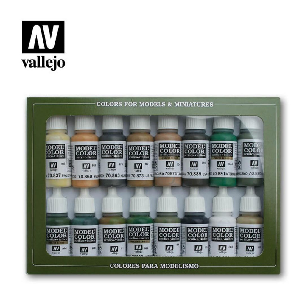 Vallejo AV70109 Model Colour Alied Forces WWII 16 Colour Acrylic Paint Set