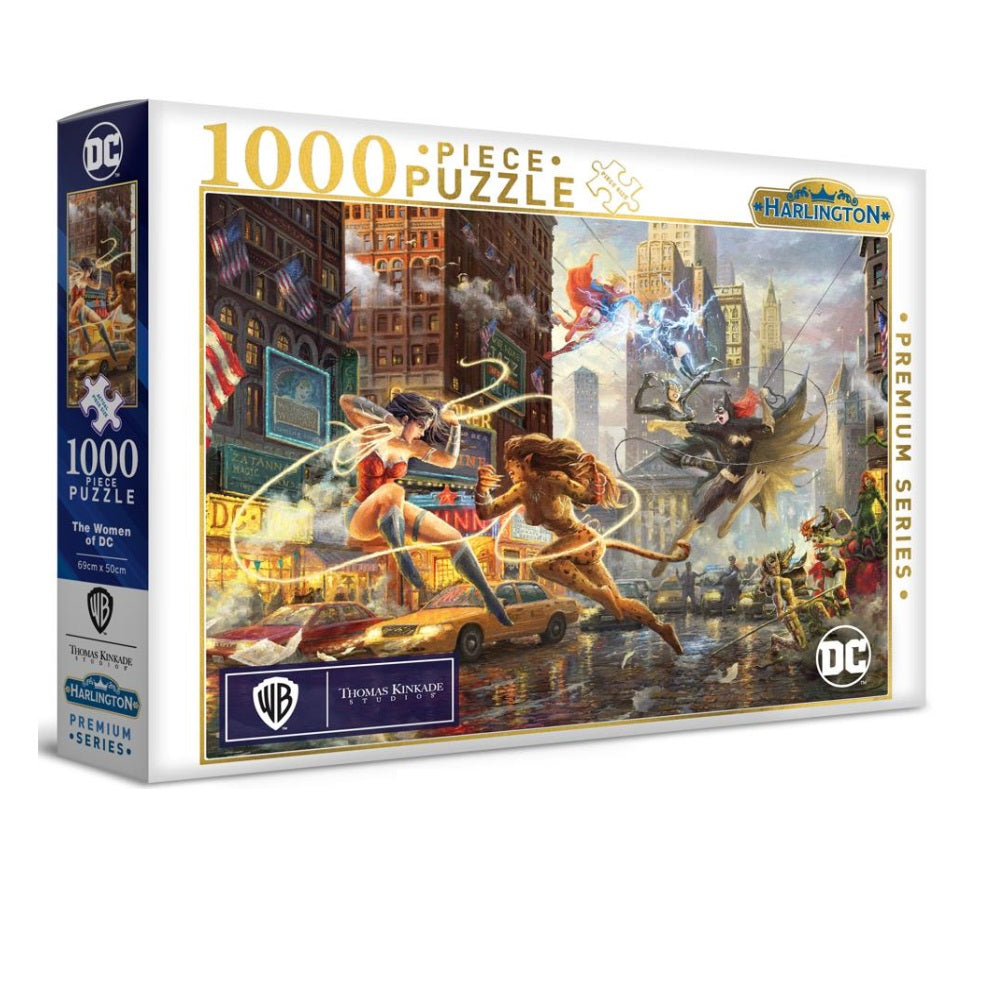 PREORDER Harlington Thomas Kinkade Puzzles - DC Comics - The Women of DC 1000pc