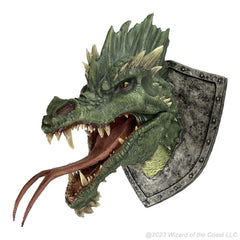 PREORDER D&D Replicas of the Realms: Green Dragon Trophy Plaque