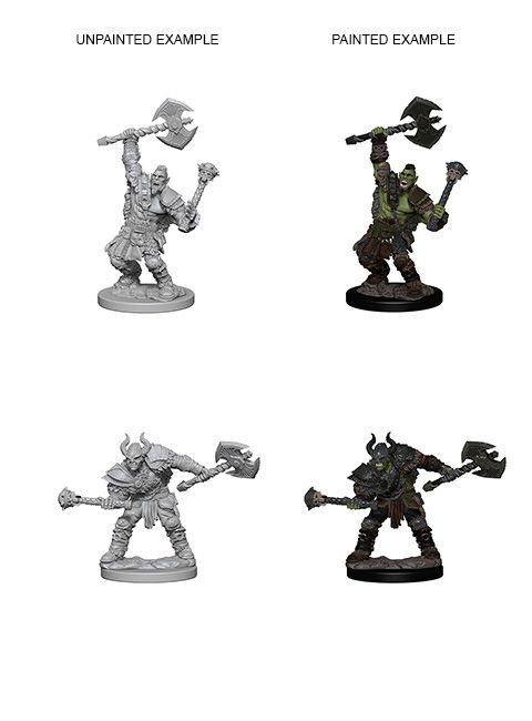 Pathfinder Deep Cuts Unpainted Miniatures Half-Orc Male Barbarian