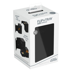 PREORDER Ultimate Guard Flip n Tray 100+ XenoSkin Monocolor Black Deck Box