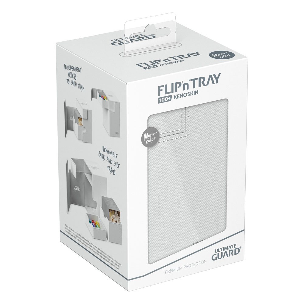 PREORDER Ultimate Guard Flip n Tray 100+ XenoSkin Monocolor White Deck Box