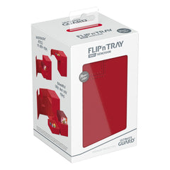 PREORDER Ultimate Guard Flip n Tray 100+ XenoSkin Monocolor Red Deck Box