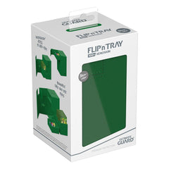 PREORDER Ultimate Guard Flip n Tray 100+ XenoSkin Monocolor Green Deck Box