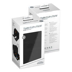 PREORDER Ultimate Guard Twin Flip n Tray 200+ XenoSkin Monocolor Black Deck Box