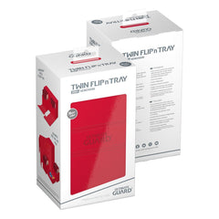 PREORDER Ultimate Guard Twin Flip n Tray 200+ XenoSkin Monocolor Red Deck Box