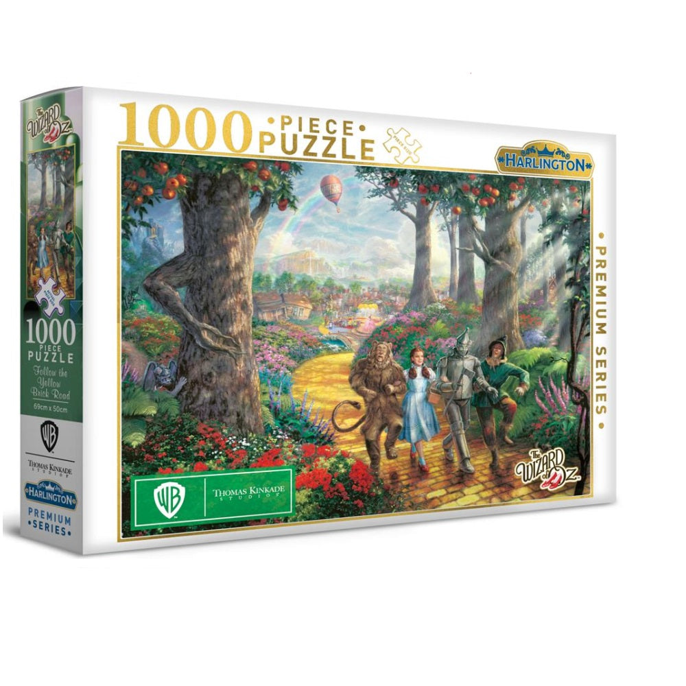 PREORDER Harlington Thomas Kinkade Puzzles - WB - Follow the Yellow Brick Road 1000pc